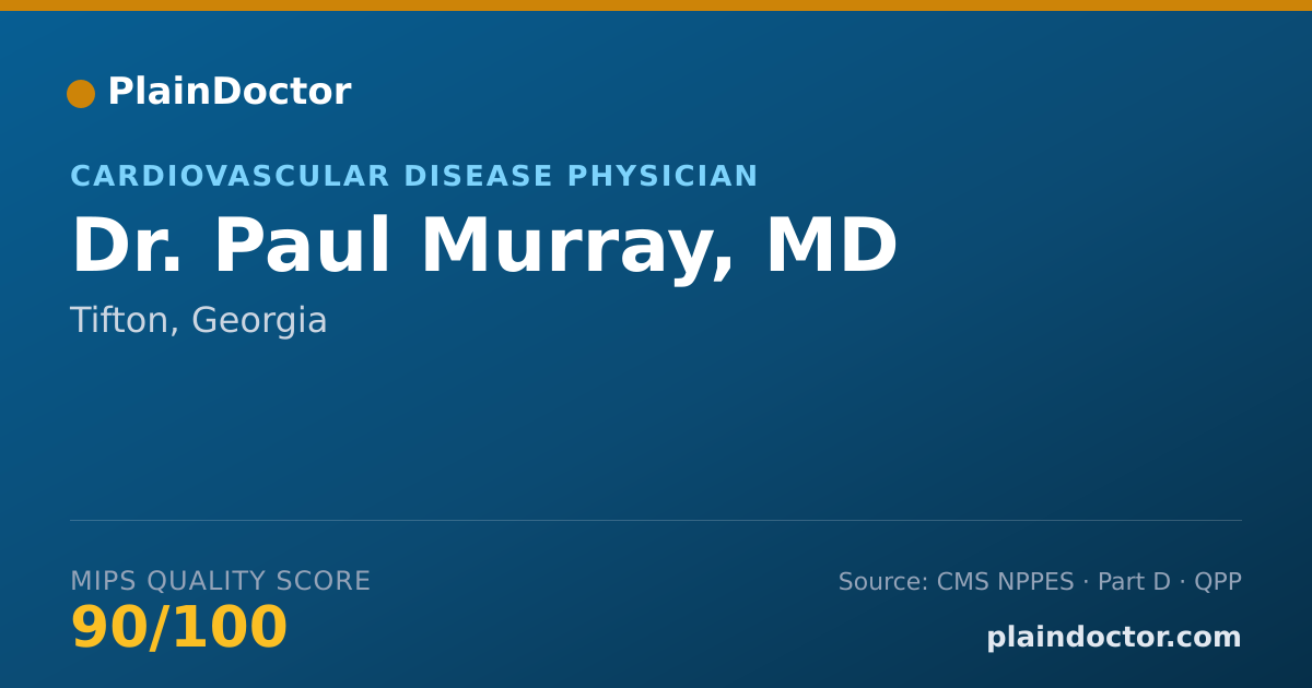 Shareable card for Paul Murray, MD - Cardiovascular Disease Physician, Tifton, GA