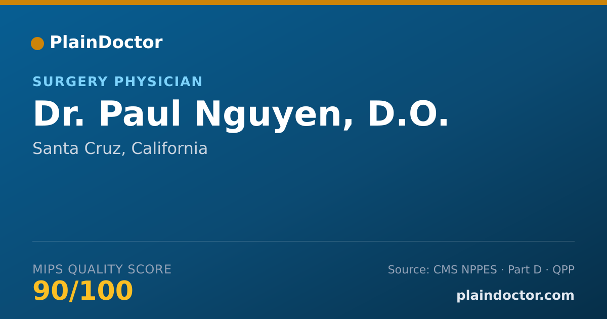 Shareable card for Paul Nguyen, D.O. - Surgery Physician, Santa Cruz, CA