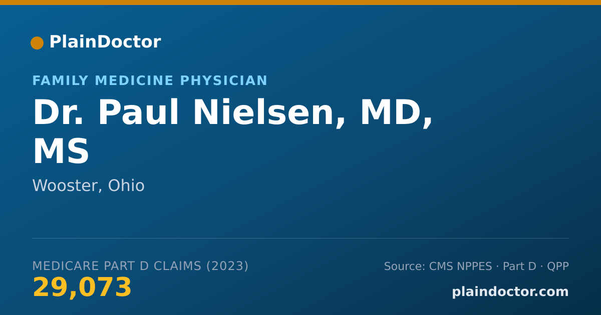 Shareable card for Paul Nielsen, MD, MS - Family Medicine Physician, Wooster, OH