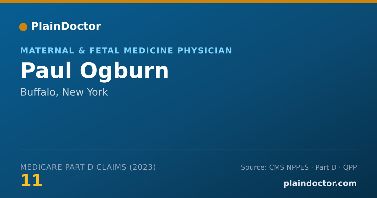 Shareable card for Paul Ogburn - Maternal & Fetal Medicine Physician, Buffalo, NY