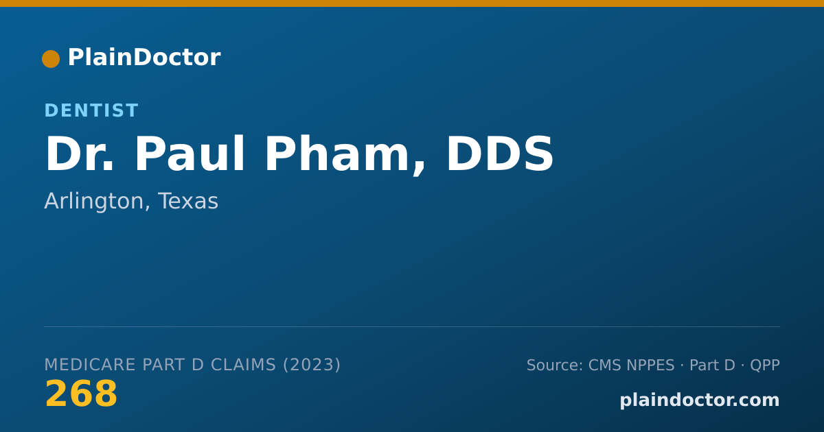 Shareable card for Paul Pham, DDS - Dentist, Arlington, TX