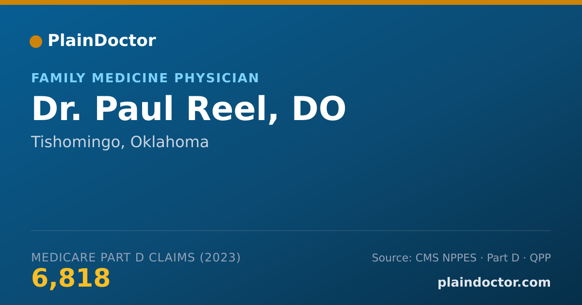Shareable card for Paul Reel, DO - Family Medicine Physician, Tishomingo, OK