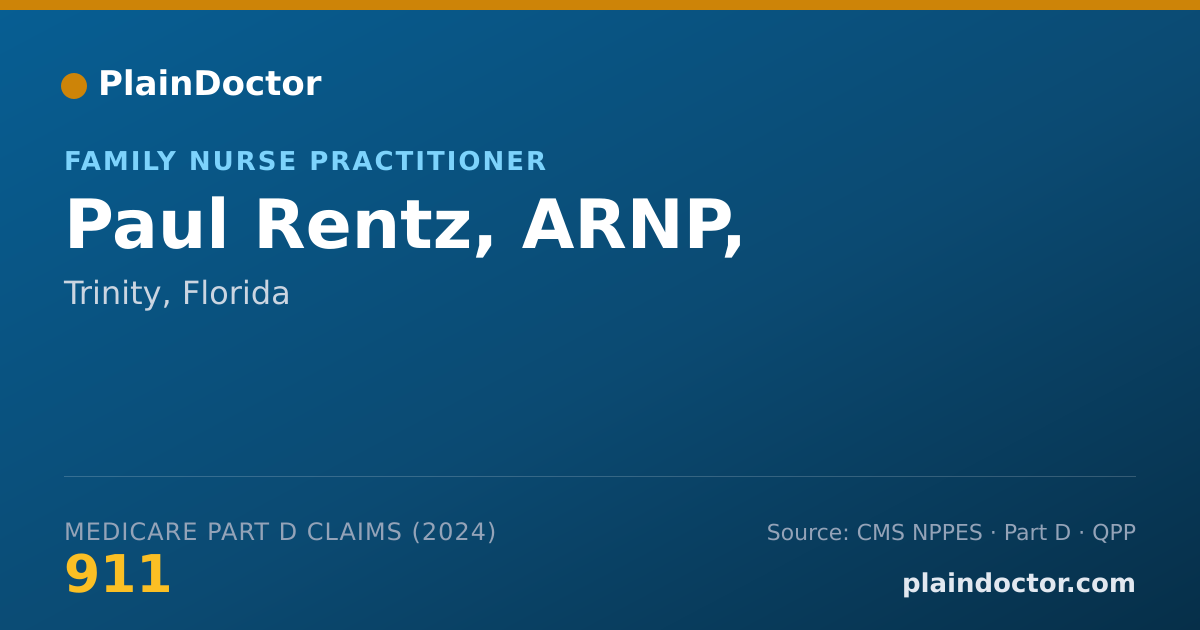 Shareable card for Paul Rentz, ARNP, - Family Nurse Practitioner, Trinity, FL