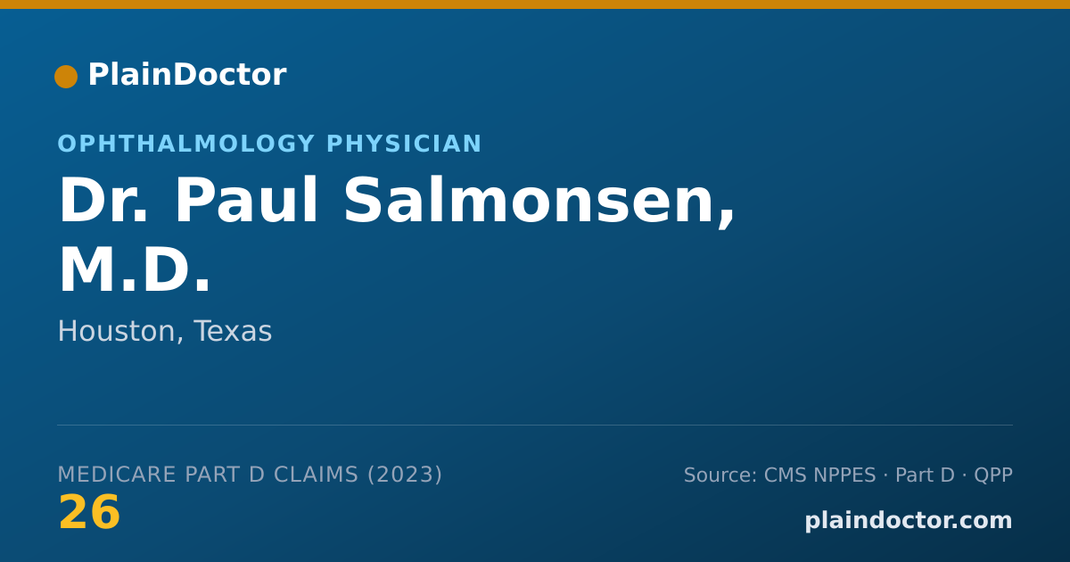 Shareable card for Paul Salmonsen, M.D. - Ophthalmology Physician, Houston, TX