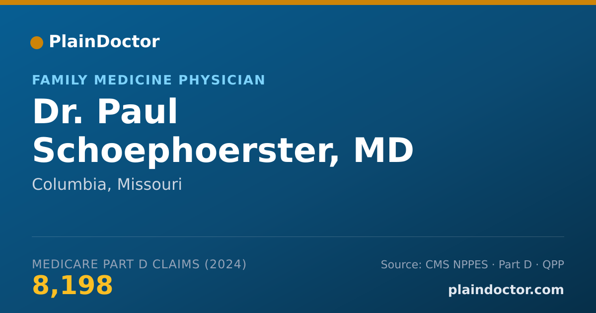 Shareable card for Paul Schoephoerster, MD - Family Medicine Physician, Columbia, MO