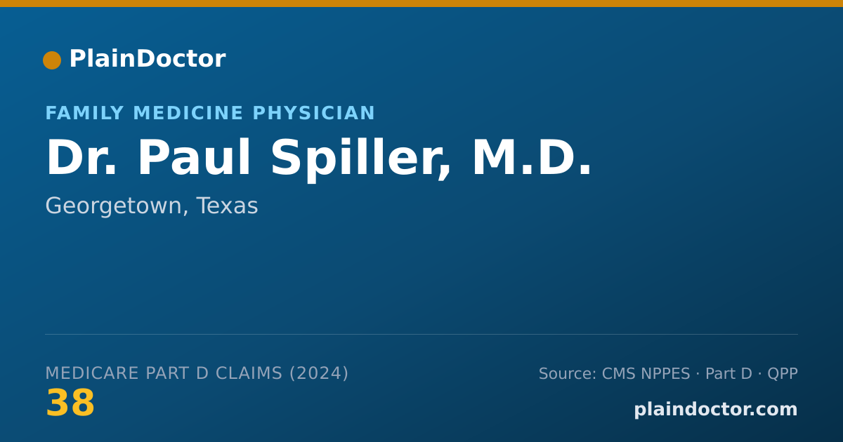 Shareable card for Paul Spiller, M.D. - Family Medicine Physician, Georgetown, TX