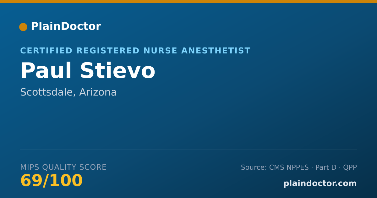 Shareable card for Paul Stievo - Certified Registered Nurse Anesthetist, Scottsdale, AZ