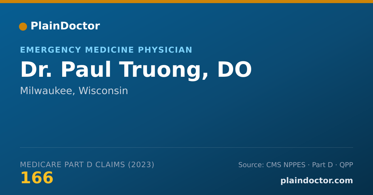 Shareable card for Paul Truong, DO - Emergency Medicine Physician, Milwaukee, WI