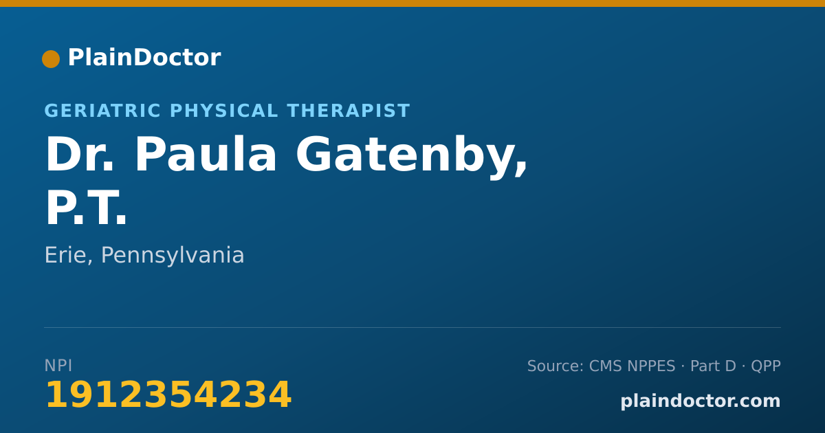 Shareable card for Paula Gatenby, P.T. - Geriatric Physical Therapist, Erie, PA