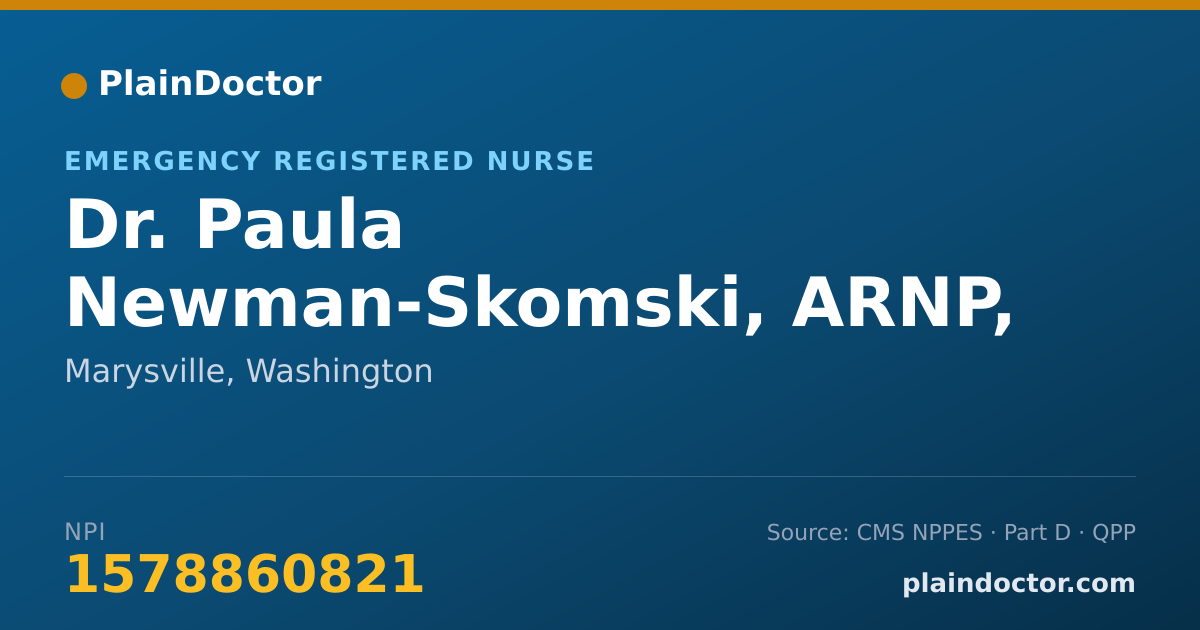 Shareable card for Paula Newman-Skomski, ARNP, FNP-C - Emergency Registered Nurse, Marysville, WA