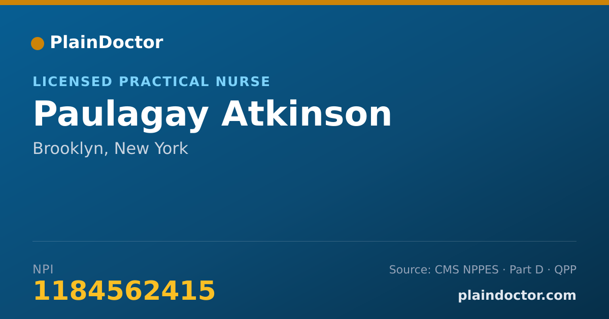 Shareable card for Paulagay Atkinson - Licensed Practical Nurse, Brooklyn, NY