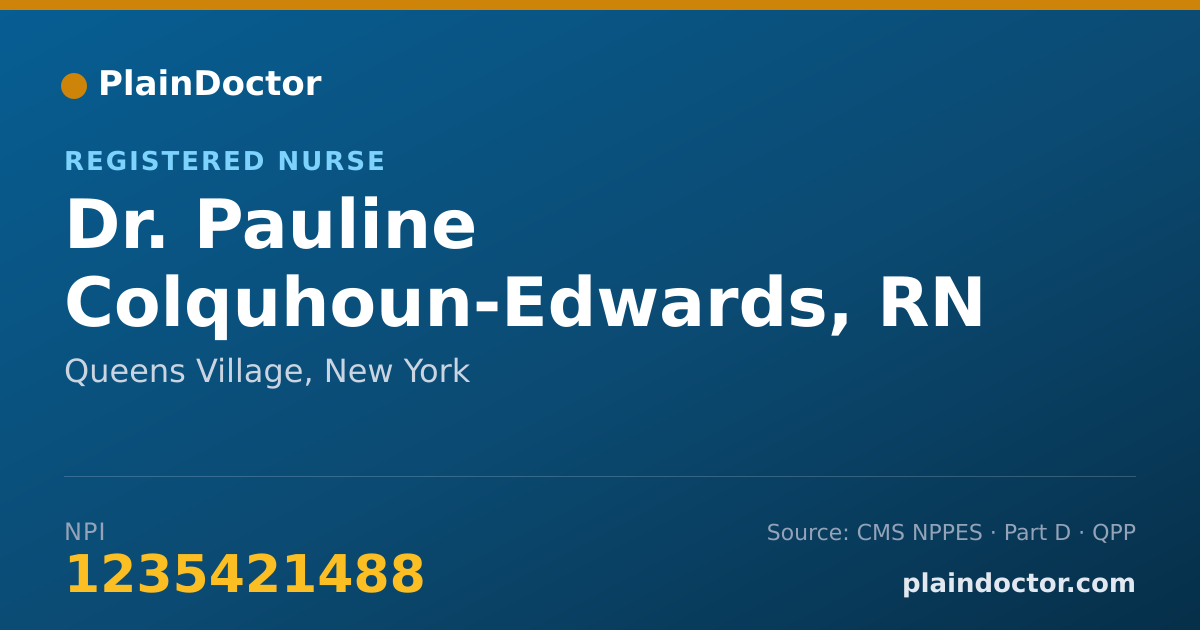 Shareable card for Pauline Colquhoun-Edwards, RN - Registered Nurse, Queens Village, NY