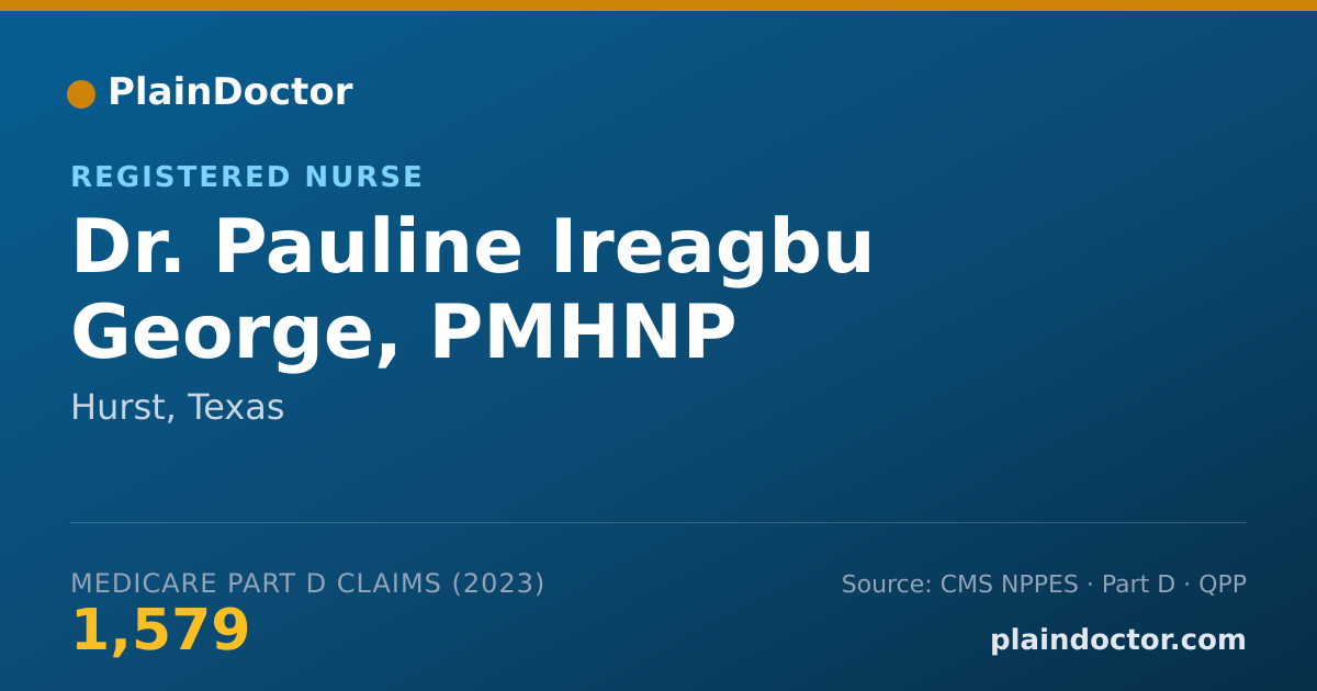 Shareable card for Pauline Ireagbu George, PMHNP - Registered Nurse, Hurst, TX