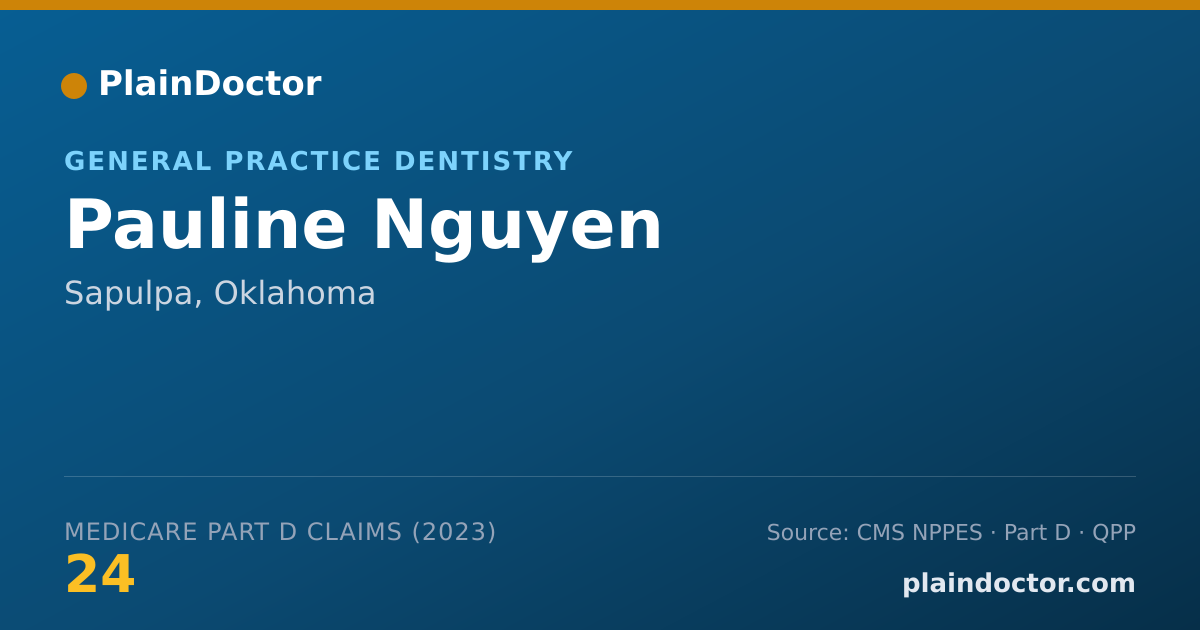 Shareable card for Pauline Nguyen - General Practice Dentistry, Sapulpa, OK