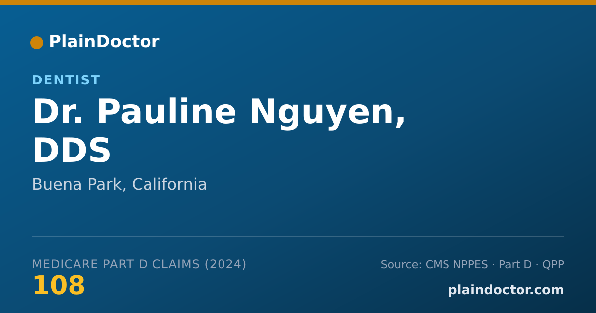 Shareable card for Pauline Nguyen, DDS - Dentist, Buena Park, CA