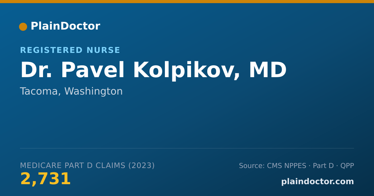 Shareable card for Pavel Kolpikov, MD - Registered Nurse, Tacoma, WA