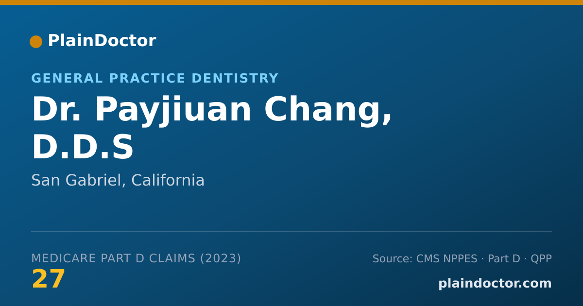 Shareable card for Payjiuan Chang, D.D.S - General Practice Dentistry, San Gabriel, CA
