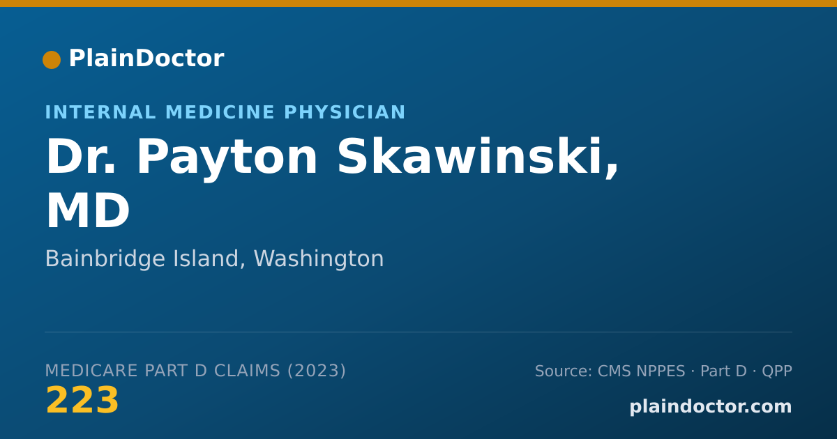 Shareable card for Payton Skawinski, MD - Internal Medicine Physician, Bainbridge Island, WA