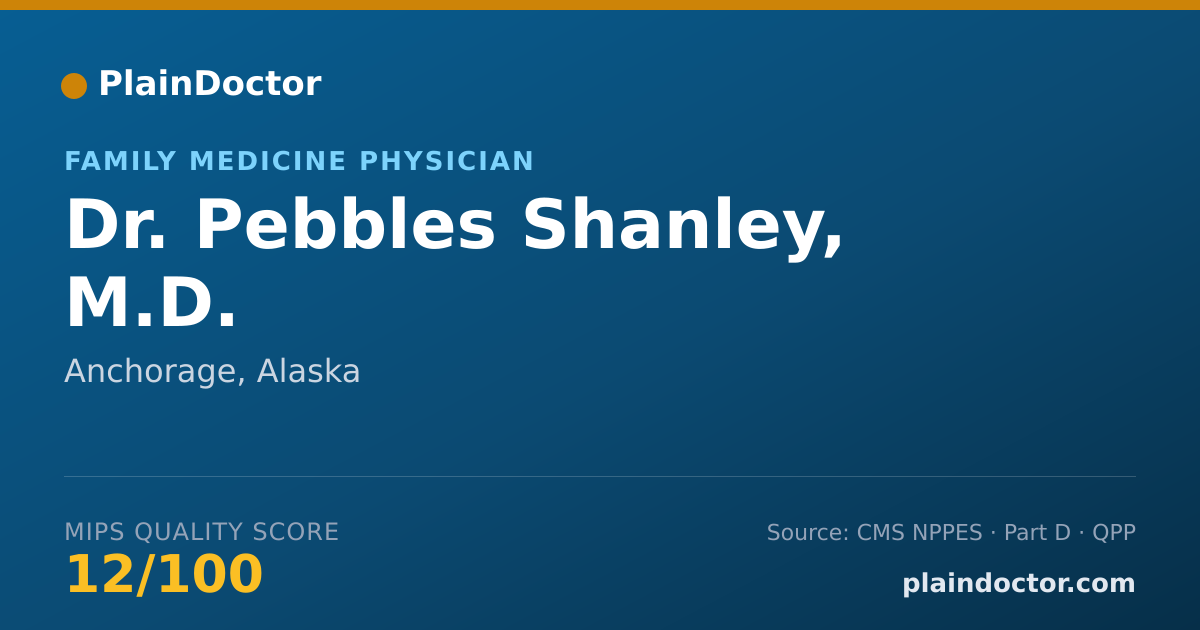 Shareable card for Pebbles Shanley, M.D. - Family Medicine Physician, Anchorage, AK