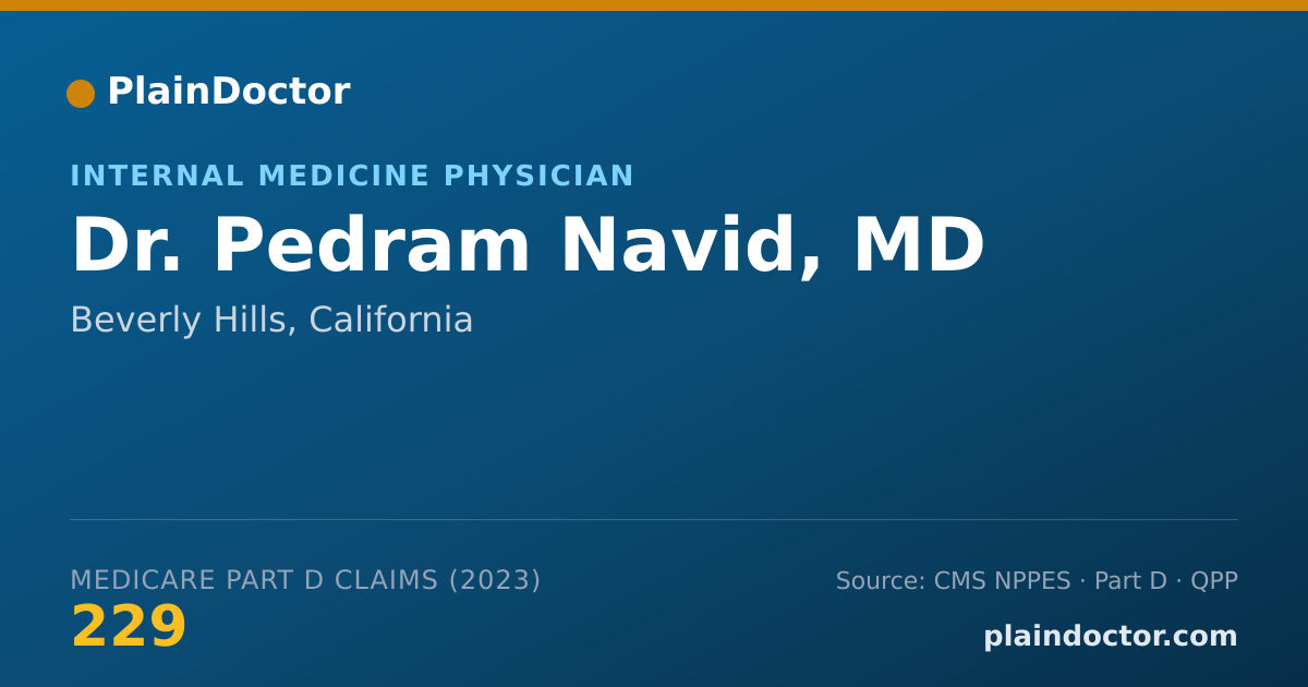 Shareable card for Pedram Navid, MD - Internal Medicine Physician, Beverly Hills, CA