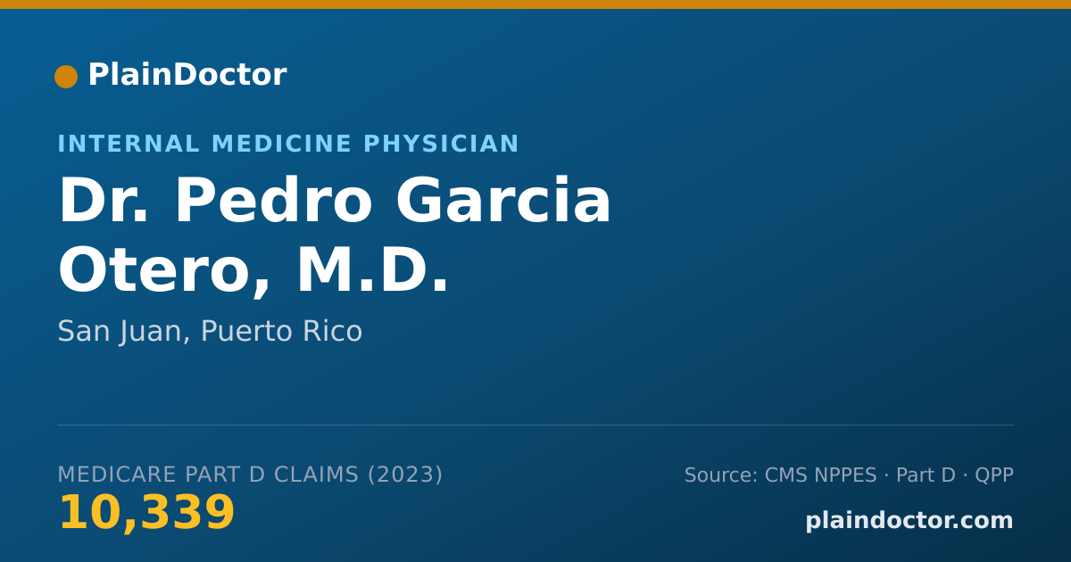 Shareable card for Pedro Garcia Otero, M.D. - Internal Medicine Physician, San Juan, PR