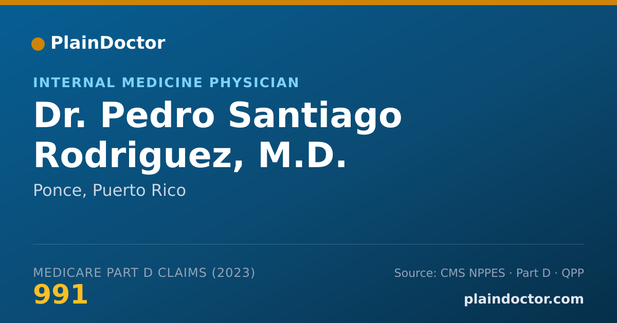 Shareable card for Pedro Santiago Rodriguez, M.D. - Internal Medicine Physician, Ponce, PR