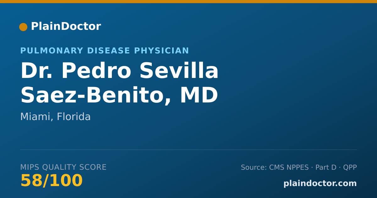 Shareable card for Pedro Sevilla Saez-Benito, MD - Pulmonary Disease Physician, Miami, FL