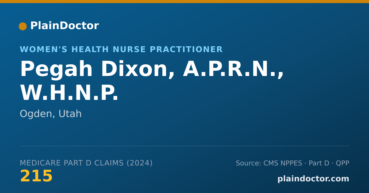 Shareable card for Pegah Dixon, A.P.R.N., W.H.N.P. - Women's Health Nurse Practitioner, Ogden, UT
