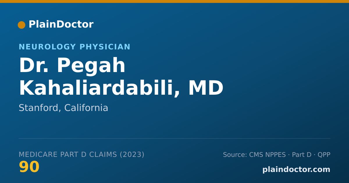 Shareable card for Pegah Kahaliardabili, MD - Neurology Physician, Stanford, CA
