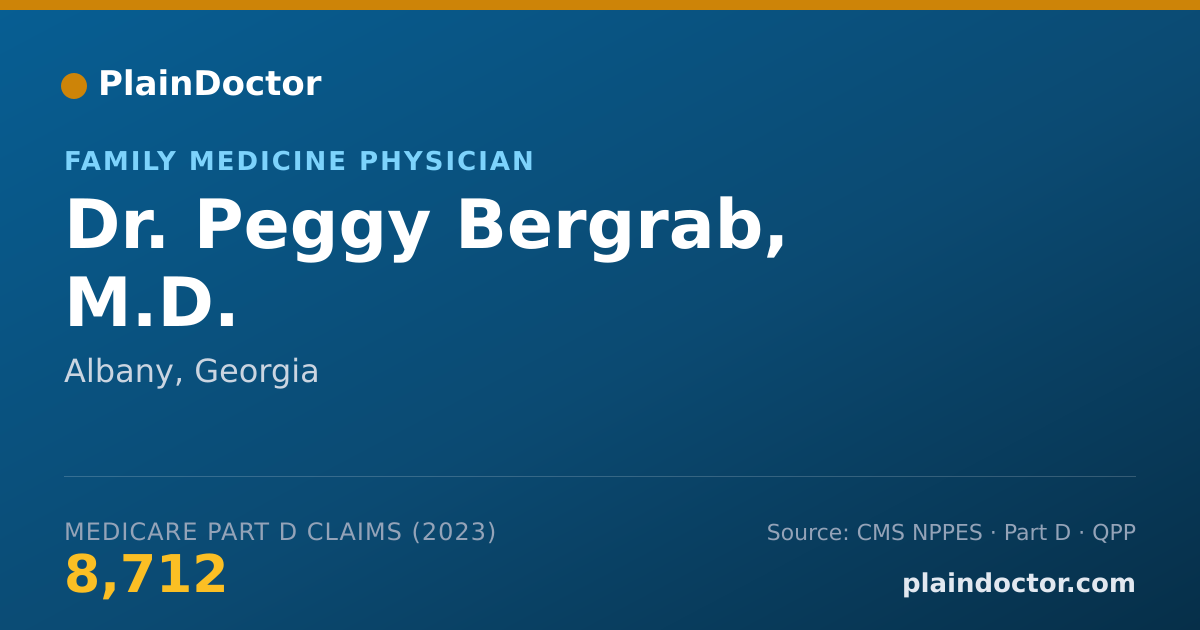Shareable card for Peggy Bergrab, M.D. - Family Medicine Physician, Albany, GA