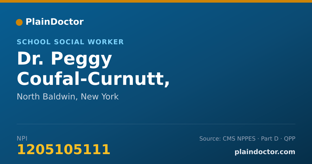 Shareable card for Peggy Coufal-Curnutt, L.C.S.W. - School Social Worker, North Baldwin, NY