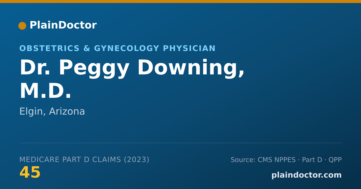 Shareable card for Peggy Downing, M.D. - Obstetrics & Gynecology Physician, Elgin, AZ