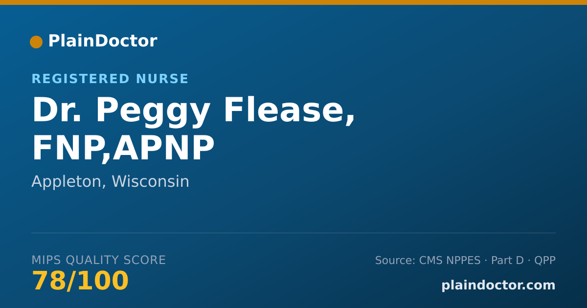 Shareable card for Peggy Flease, FNP,APNP - Registered Nurse, Appleton, WI