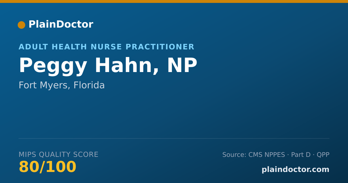 Shareable card for Peggy Hahn, NP - Nurse Practitioner, Fort Myers, FL