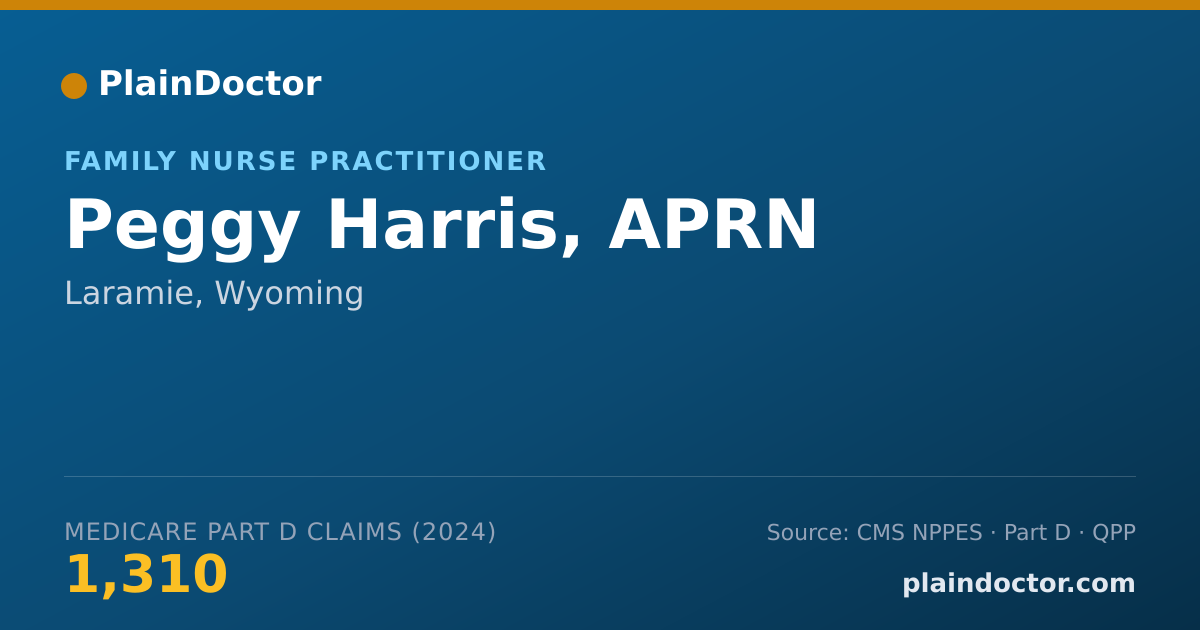 Shareable card for Peggy Harris, APRN - Family Nurse Practitioner, Laramie, WY