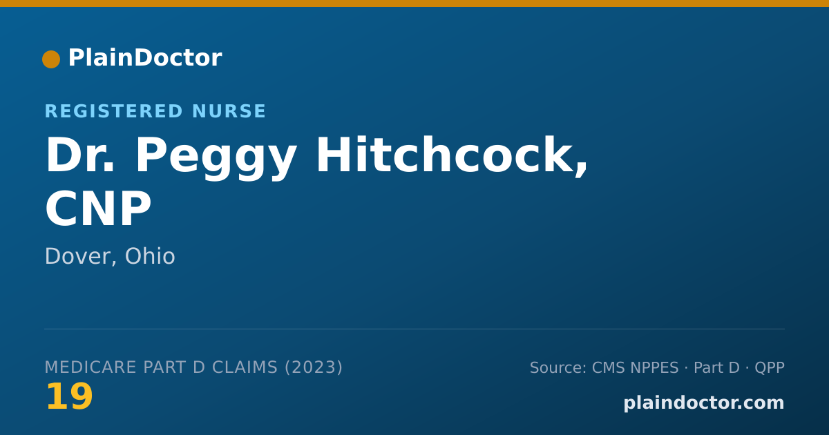 Shareable card for Peggy Hitchcock, CNP - Registered Nurse, Dover, OH