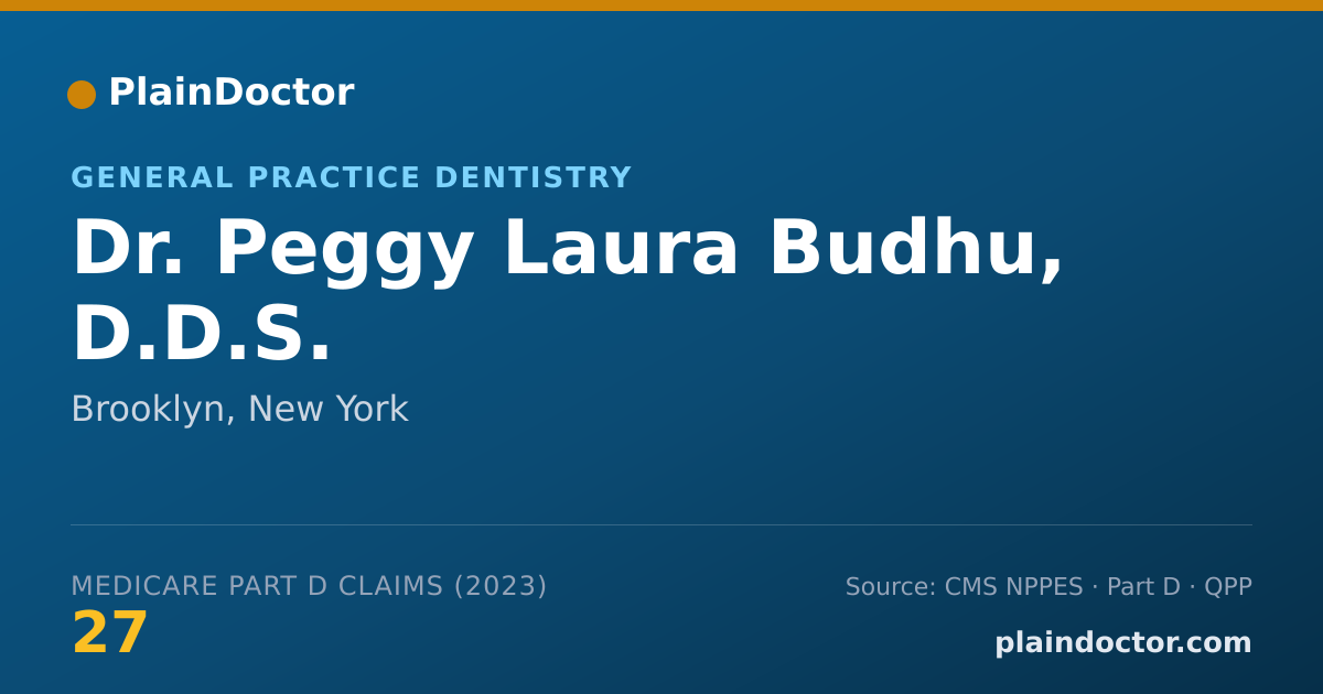 Shareable card for Peggy Laura Budhu, D.D.S. - General Practice Dentistry, Brooklyn, NY