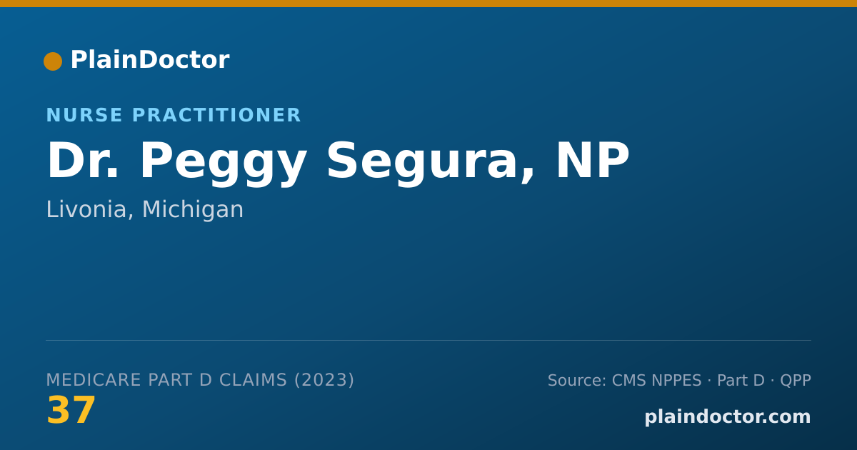 Shareable card for Peggy Segura, NP - Nurse Practitioner, Livonia, MI