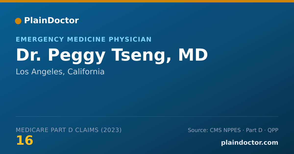 Shareable card for Peggy Tseng, MD - Emergency Medicine Physician, Los Angeles, CA