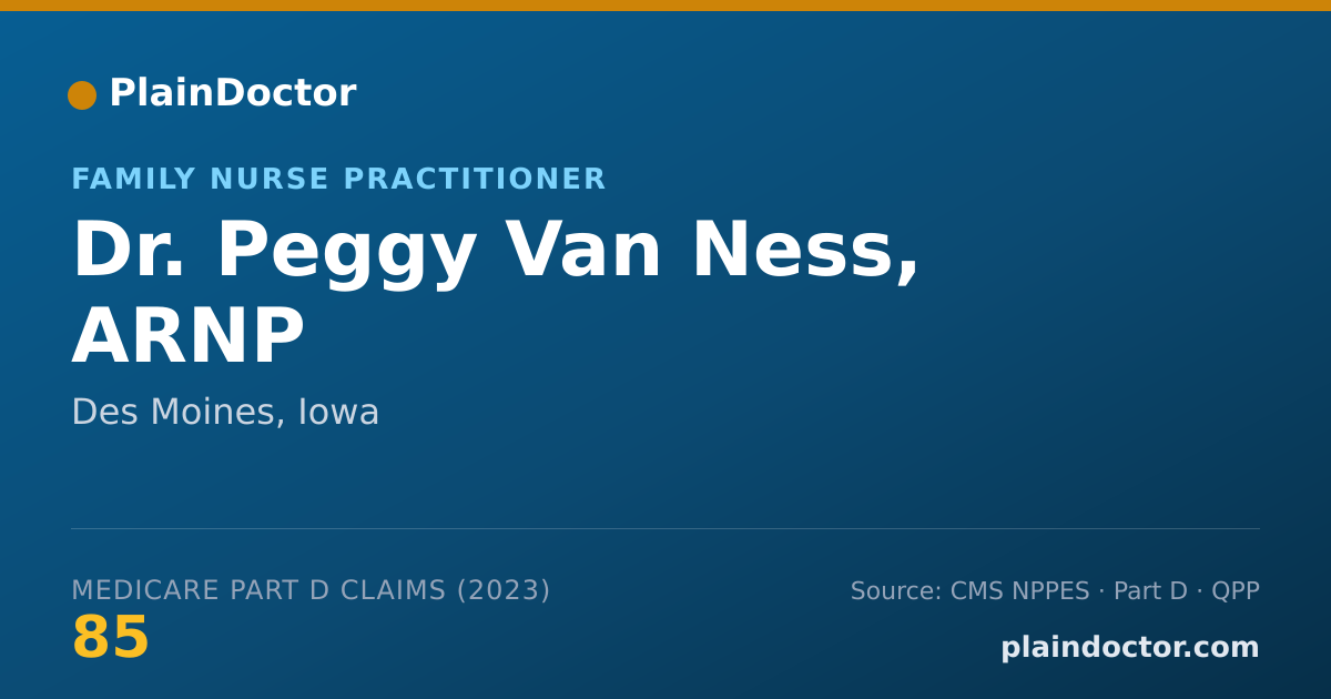 Shareable card for Peggy Van Ness, ARNP - Family Nurse Practitioner, Des Moines, IA