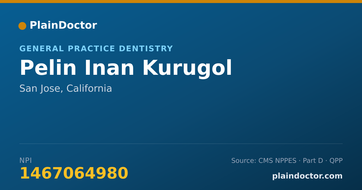 Shareable card for Pelin Inan Kurugol - General Practice Dentistry, San Jose, CA