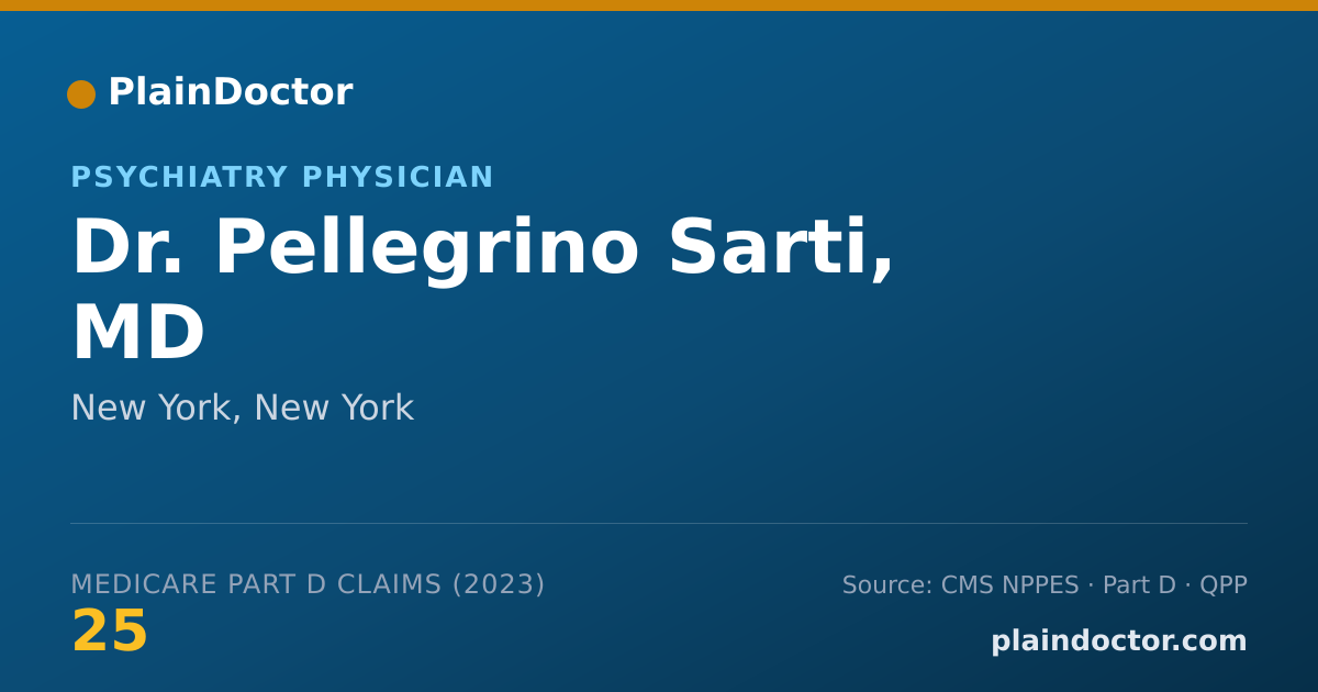 Shareable card for Pellegrino Sarti, MD - Psychiatry Physician, New York, NY