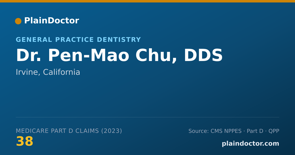 Shareable card for Pen-Mao Chu, DDS - General Practice Dentistry, Irvine, CA