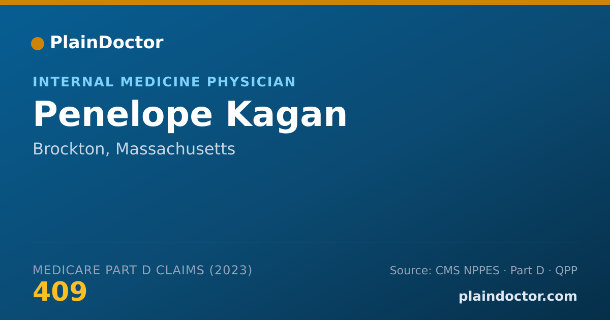 Shareable card for Penelope Kagan - Internal Medicine Physician, Brockton, MA