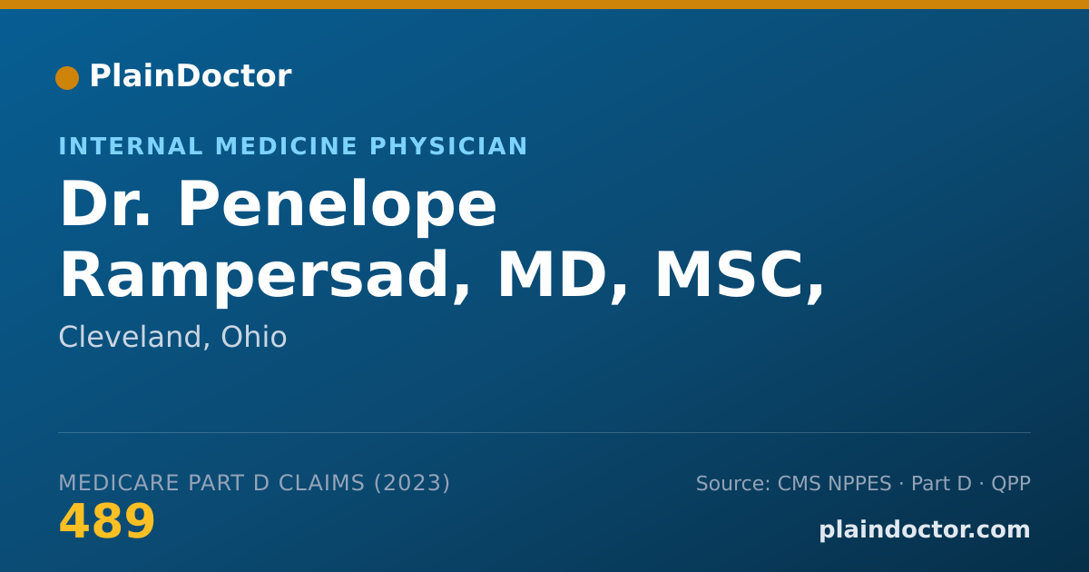 Shareable card for Penelope Rampersad, MD, MSC, FRCPC - Internal Medicine Physician, Cleveland, OH