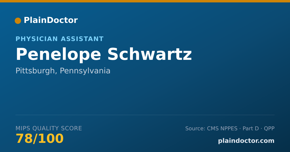 Shareable card for Penelope Schwartz - Physician Assistant, Pittsburgh, PA