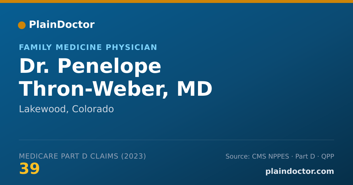 Shareable card for Penelope Thron-Weber, MD - Family Medicine Physician, Lakewood, CO
