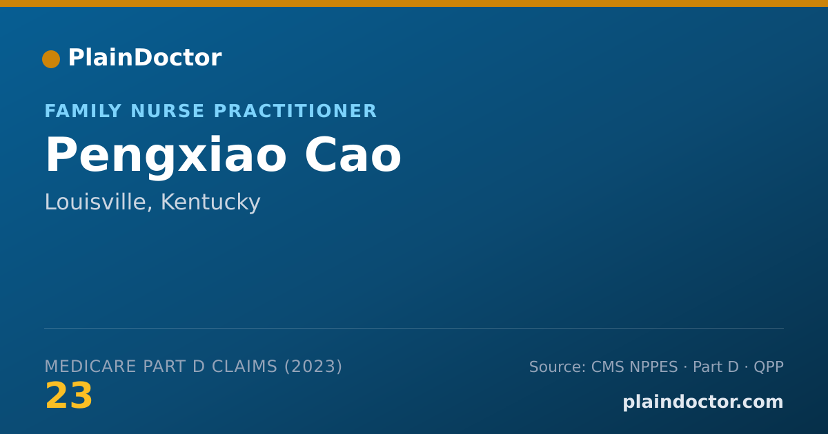 Shareable card for Pengxiao Cao - Family Nurse Practitioner, Louisville, KY
