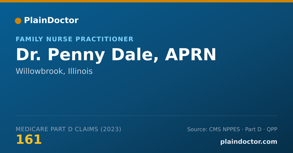 Shareable card for Penny Dale, APRN - Family Nurse Practitioner, Willowbrook, IL