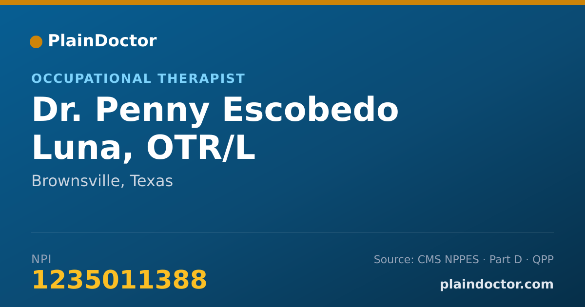 Shareable card for Penny Escobedo Luna, OTR/L - Occupational Therapist, Brownsville, TX